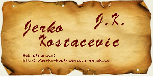 Jerko Kostačević vizit kartica